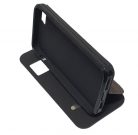 Husă protectie Apple Iphone 5/5S/SE, Tiger Case, tip carte, fereastra notificari, maro wenge