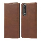 Husa Samsung Galaxy A20s, Elegant Book Case, inchidere magnetica, maro