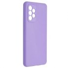 Husa Samsung Galaxy A13 4G Luxury Silicone, catifea in interior, protectie camere, violet