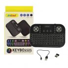 Mini tastatura Andowl Q-K700C, Bluetooth + Wireless 2.4 Ghz, Touchpad, iluminare RGB, acumulator BL-5C