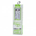 Cablu de date si incarcare Type-C to Lightning JXL-233, 18W, alb