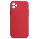 Husa Apple iPhone 12 Pro Luxury Silicone, catifea in interior, protectie camere, rosu