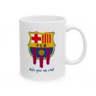 Cana ceramica personalizata, design FCB, 330 ml, alba