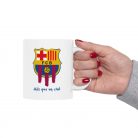 Cana ceramica personalizata, design FCB, 330 ml, alba