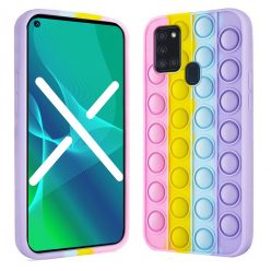   Husa antistres tip Pop It! pentru Samsung Galaxy A21s, multicolora