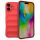 Husa Apple iPhone 16 Plus, Wave Silicone, protectie camera, catifea in interior, pure red