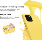 Husa Apple iPhone 11 Luxury Silicone, catifea in interior, galbena