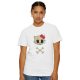 Tricou personalizat alb, copii/adulti, design Kitty Skull, modal, diverse marimi