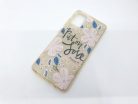 Husa Flowers Glitter pentru Apple iPhone 11 Pro, cu mesaj, aurie