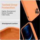 Husa Apple iPhone 14 Pro Max, Luxury Silicone, catifea in interior, protectie camere, portocalie