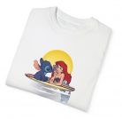 Tricou personalizat alb, copii/adulti, design Stitch si Sirena, modal, diverse marimi