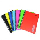 Caiet cu spirala A5, 80 file, My Note Flex Neon, dictando, coperta PP albastru deschis