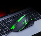 Mouse gaming cu fir JITE B-06, 1200 DPI, lumini RGB, negru