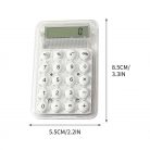 Mini calculator de birou Karuida KK-506,  8 caractere, carcasa transparenta, butoane albe