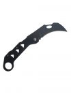 Briceag tatic 23351-8, metalic, pliabil, lama curbata, tip karambit, maner albastru