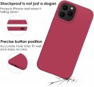 Husa Apple iPhone 12 Pro Max Luxury Silicone, catifea in interior, rosu burgund