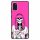 Husa de protectie pentru Samsung Galaxy A41, hibrid TPU + PC, model Hipster Woman