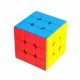 Jucarie cub tip Rubik, 3 x 3 randuri, 5.5 cm, 6 fete colorate (albastru, alb, rosu, verde, portocaliu, galben)