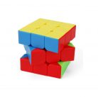 Jucarie cub tip Rubik, 3 x 3 randuri, 5.5 cm, 6 fete colorate (albastru, alb, rosu, verde, portocaliu, galben)