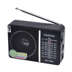   Radio portabil FADEGA AR-1688, 4 benzi de receptie, FM/AM/SW1/SW2, functionare cu 2 baterii R20, negru