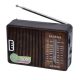 Radio portabil FADEGA AR-1699, 4 benzi de receptie, FM/AM/SW1/SW2, functionare cu 2 baterii R20, maro