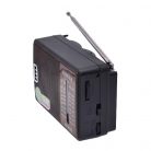 Radio portabil FADEGA AR-1699, 4 benzi de receptie, FM/AM/SW1/SW2, functionare cu 2 baterii R20, maro