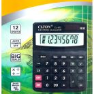 Calculator de birou CLTON CL-812,  8 caractere, functionare baterii + panou solar