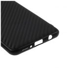 Husa Samsung Galaxy A20s, Carbon Case, TPU moale cu aspect carbon, neagra