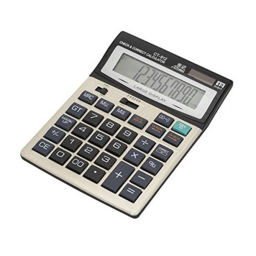 Calculator de birou CST CT-912,  12 caractere, functionare baterii + panou solar