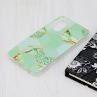 Husa Samsung Galaxy S21 5G, TPU marble geometric, verde