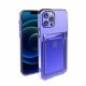 Husa protectie cu suport card compatibila cu Samsung Galaxy A11 Transparent