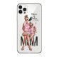 Husa Apple iPhone 12 , Printed Glass, sticla + TPU, model Mama of Drama