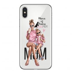   Husa Apple iPhone 13, Printed Glass, sticla + TPU, model Mama of Drama