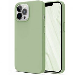   Husa Apple iPhone 13 Pro Max, Matt TPU, silicon moale, verde olive