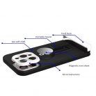 Husa Apple iPhone 12, Armor Design, functie stand, insertie metalica pentru suport auto magnetic, negru/alb