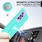 Husa Samsung Galaxy A13 4G, Armor Design, functie stand, insertie metalica pentru suport auto magnetic, turcoaz/mov