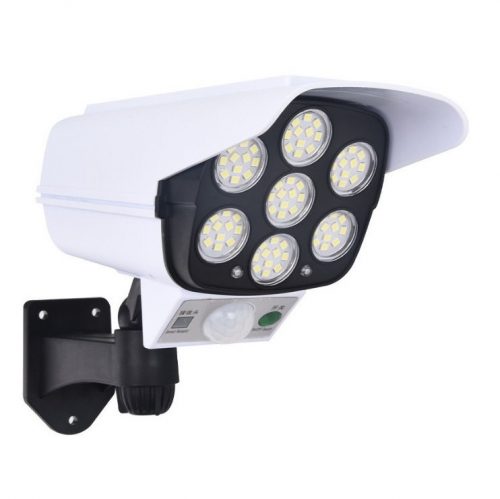 Camera de supraveghere falsa, incarcare solara, 77 LED-uri, senzor de miscare