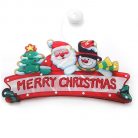 Decoratiune de Craciun pentru fereastra, Merry Christmas, cu LED-uri, 24 cm, alb cald