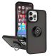 Husa protectie Apple iPhone 14 Pro Max, Metal Bracket, antisoc, inel sustinere, prindere magnetica, margini negre