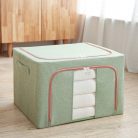 Cutie de depozitare pliabila cu fermoar, 100 litri, material textil, 60 X 42 X 40 cm, verde