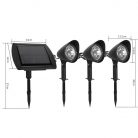 Lampa solara decoratiune pentru gradina, model 3 felinare, alb rece