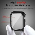 Husă Full Cover 360° pentru Apple Watch Seria 4/5 44 mm, sticla inclusa, neagra