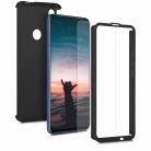 Husă Full Cover 360° pentru Huawei P40 Pro (față + spate + folie protectie), neagra