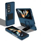 Husa protectie Samsung Galaxy Z Fold4 5G , policarbonat, pliere tridimensionala, stand expunere, albastra