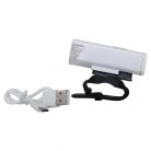 Far cu LED proiector pentru bicicleta/trotineta, reincarcabil, cablu USB inclus, alb