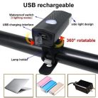 Far cu LED proiector pentru bicicleta/trotineta, reincarcabil, cablu USB inclus, negru