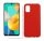 Set folie si husa Samsung Galaxy A71, sticla transparenta si Matt TPU, rosie