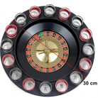 Joc de Baut Ruleta cu Pahare de Shot, 30 cm, Rosu/Negru