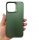 Husa protectie Apple iPhone 13 Pro, Shockproof Silicone, catifea in interior, folii de protectie camere incluse, Verde Army