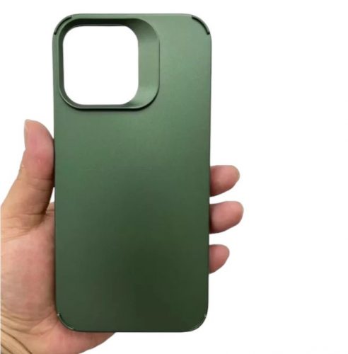 Husa protectie Apple iPhone 13 Pro, Shockproof Silicone, catifea in interior, folii de protectie camere incluse, Verde Army